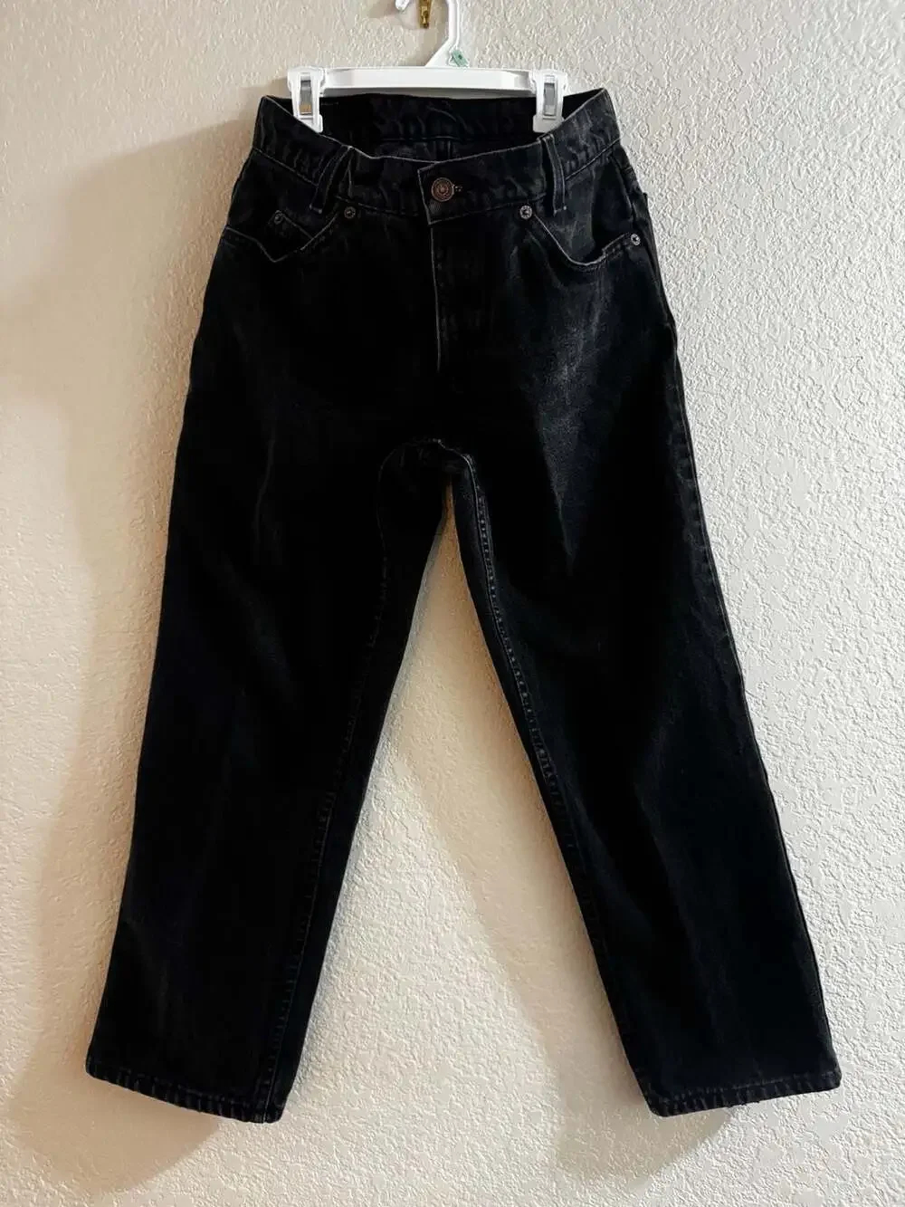 Vintage Levi's 550 Relaxed Fit Black Denim Jeans Husky Size 30x26 Made in USA
